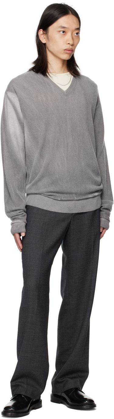 Villapaita OUR LEGACY Our Legacy Parallel V-Neck Sweater Harmaa | M4253PGS, 3