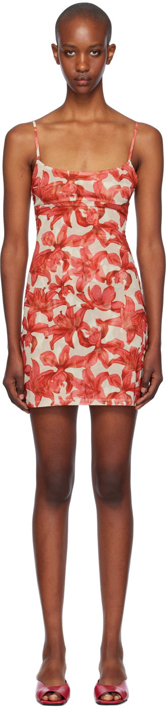 Mekko Miaou Miaou Anya Floral Print Mini Dress Punainen | 5026PM1OAL