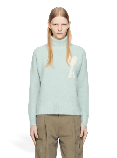 Villapaita AMI Turtleneck Turkoosi | UKS425.KN0032