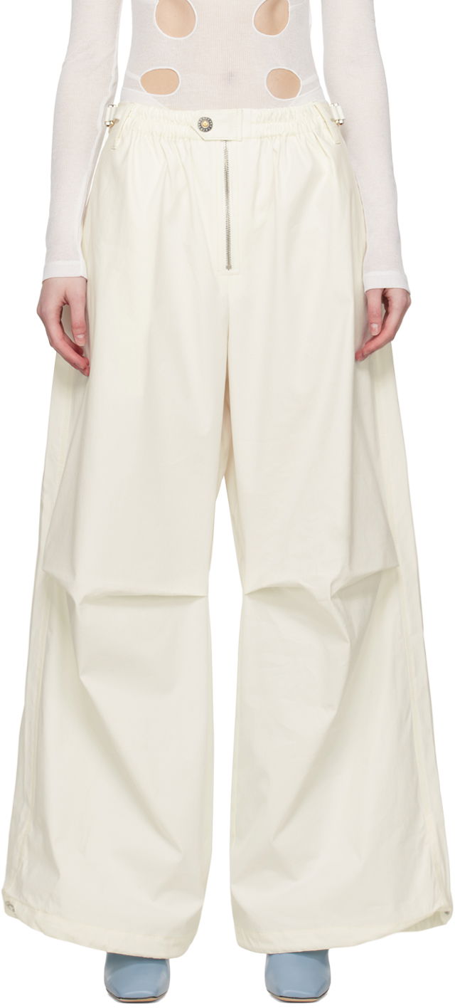Housut Dion Lee Zip Trousers Beige | C2131S23