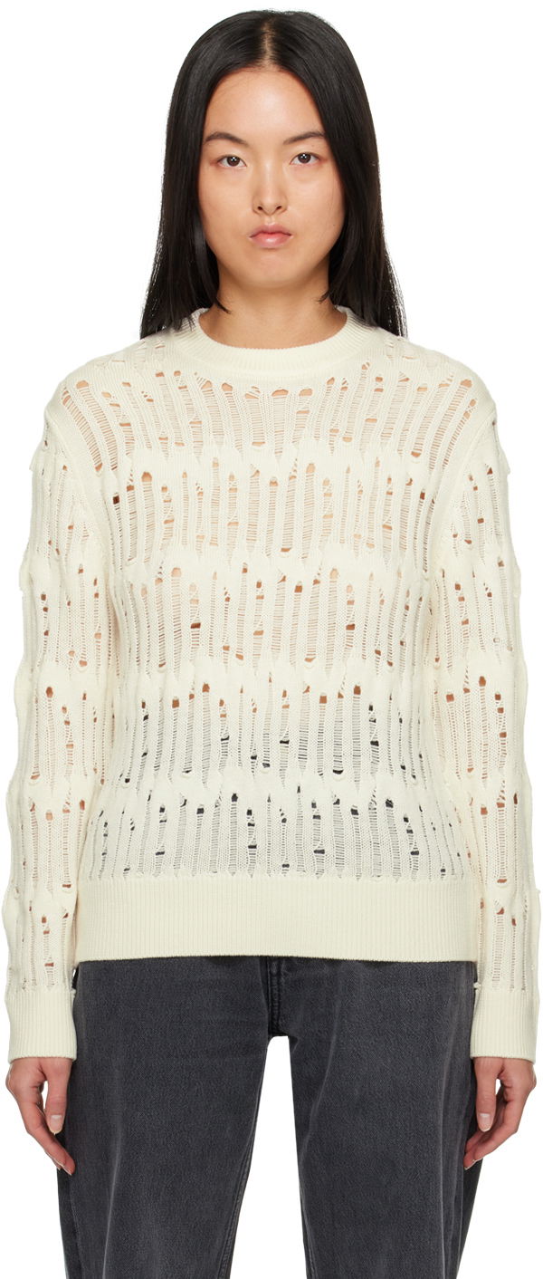 Villapaita Eytys Distressed Knit Sweater Valkoinen | A259002