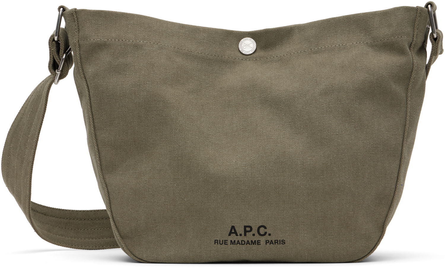 Olkalaukku A.P.C. A.P.C. Journal Small Canvas Crossbody Bag Vihreä | PSAJZ-M67010, 0