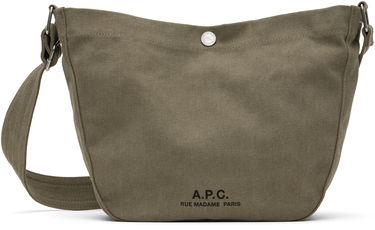 Olkalaukku A.P.C. A.P.C. Journal Small Canvas Crossbody Bag Vihreä | PSAJZ-M67010, 0