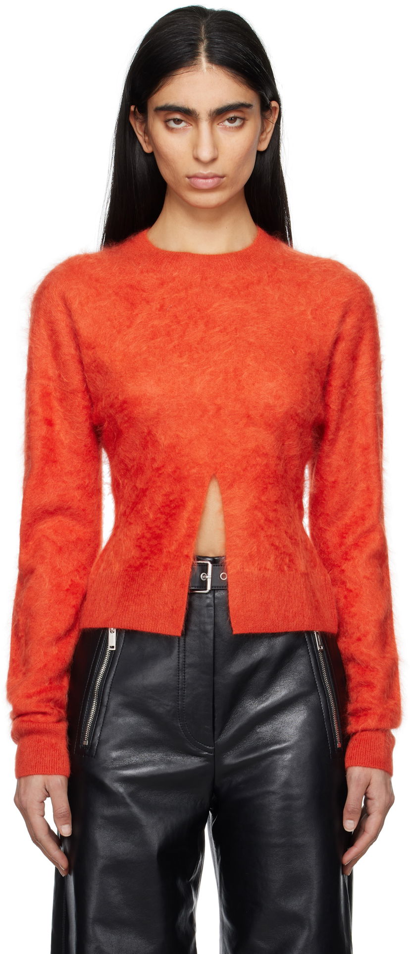 Villapaita Nanushka Nanushka Kloe Fuzzy Crewneck Sweater Oranssi | NW25RSSW10222
