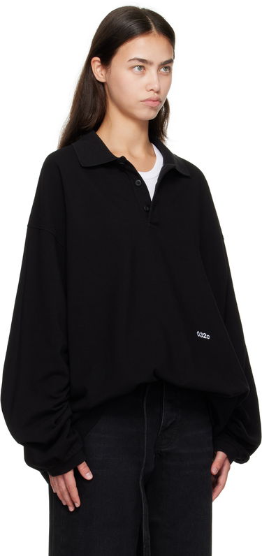 Poolopaita 032C Speed Devil Long Sleeve Polo Musta | F25-URC-0479-050-W, 1
