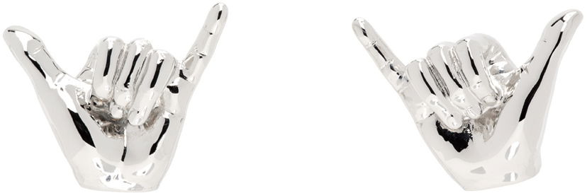 Korvakorut Y/PROJECT Silver Mini Shaka Earrings Metallinen | 640EA022