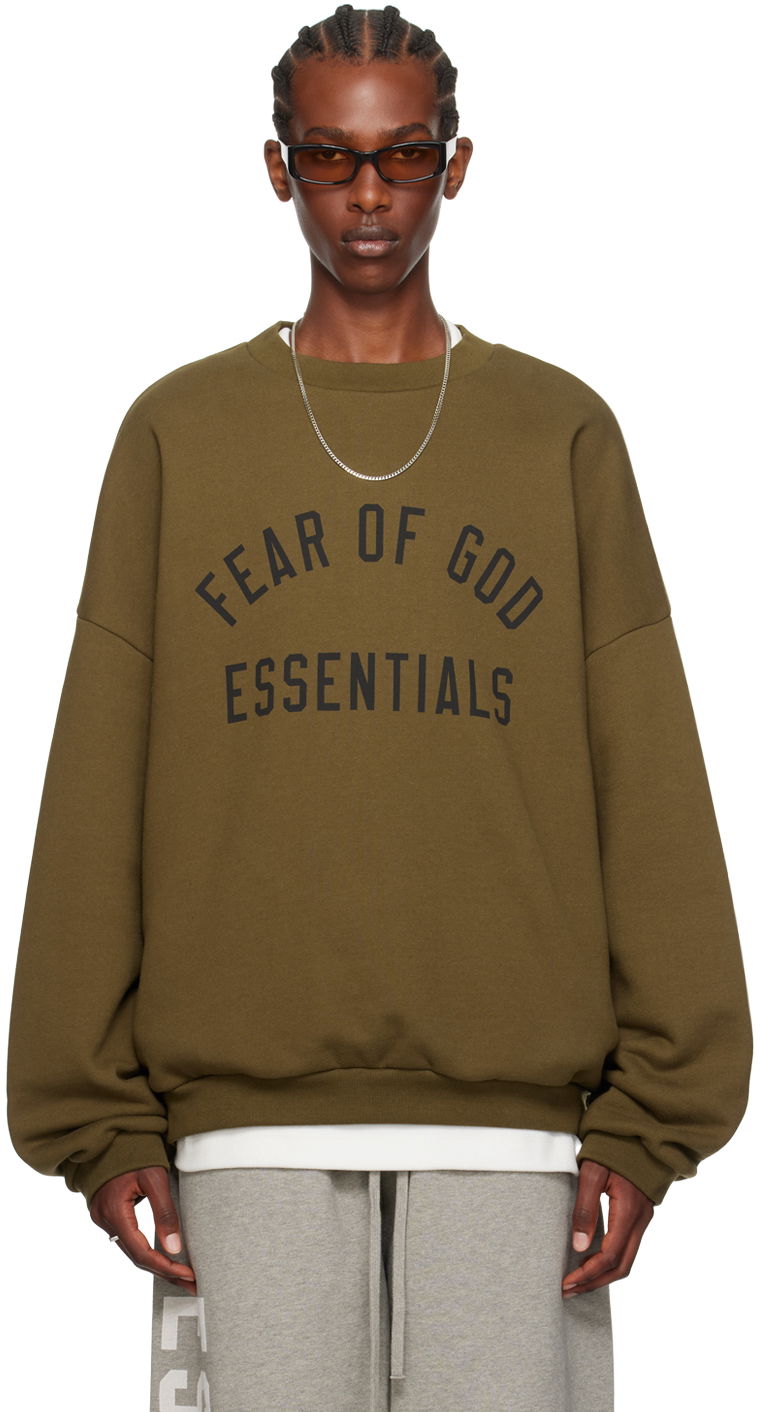 Villapaita Fear of God Essentials Crewneck Sweatshirt Vihreä | 192BT246264F
