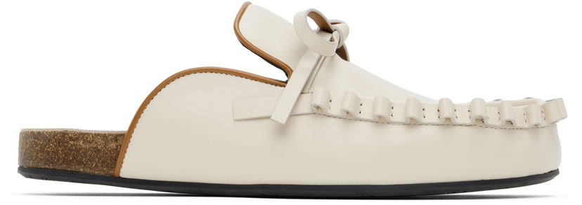 Vaatteet JW Anderson JW Anderson Ruffle Slip-on Loafers Valkoinen | LF0068-LA0323