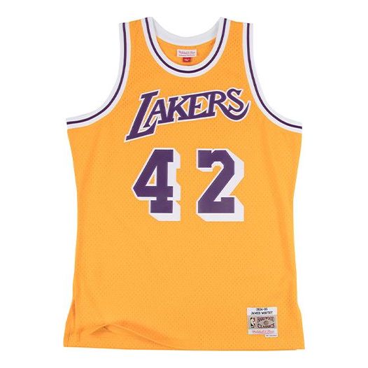 Tankkitoppi Mitchell & Ness Los Angeles Lakers James Worthy Swingman Jersey Keltainen | SMJYAC18090-LALLTGD84JWO