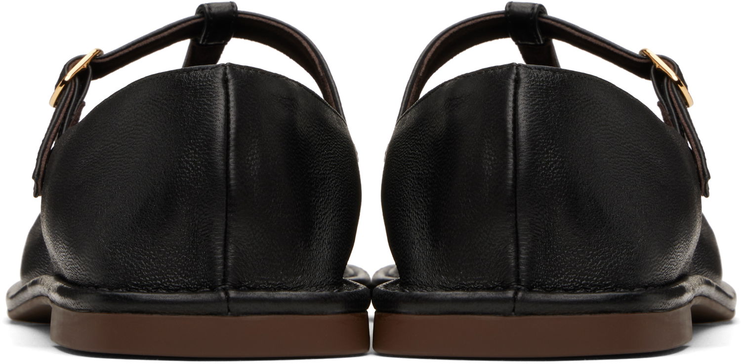 Tennarit ja kengät The Row The Row Square T-Strap Ballerina Flats Musta | F1599-SL3, 1