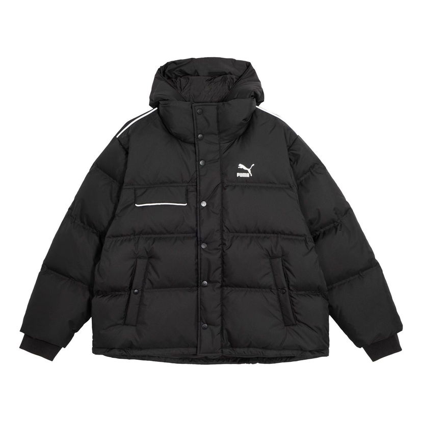Puffer takki Puma Winter Hooded Down Coat Musta | 539230-01