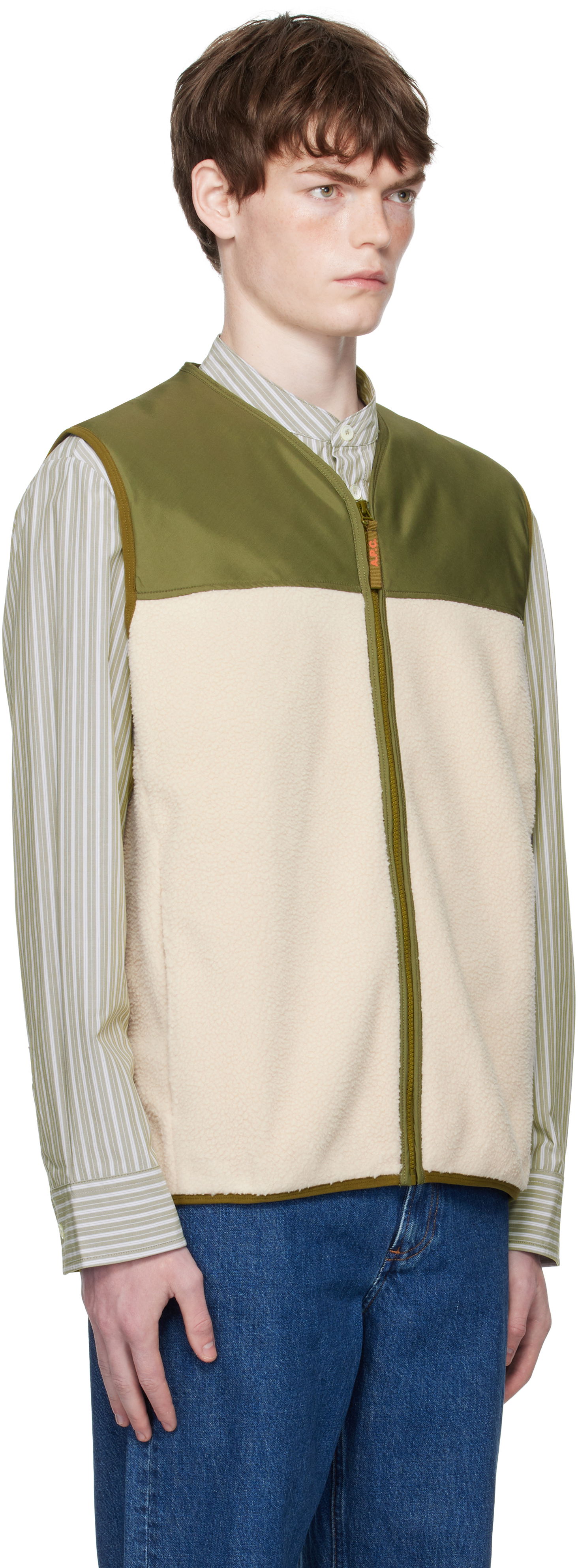 Liivi A.P.C. A.P.C. Marty Fleece Vest Vihreä | PSAIF-H32022, 1