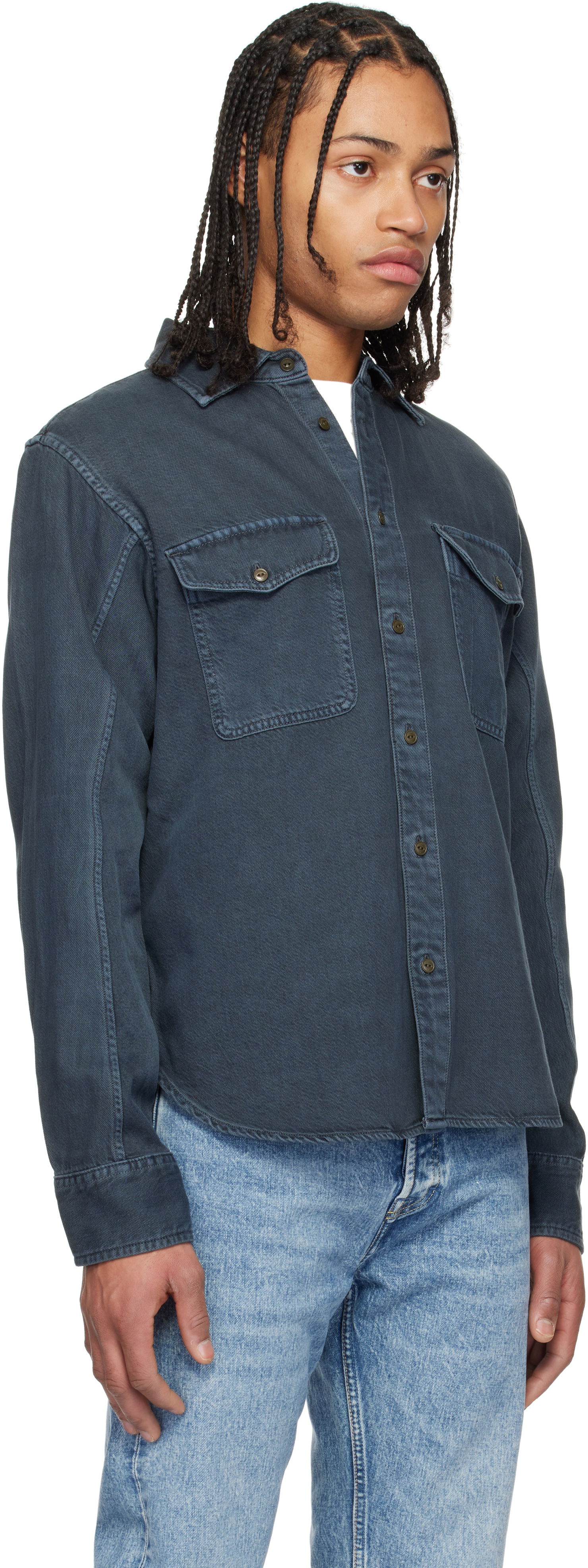 Paita rag & bone rag & bone Featherweight Denim Shirt Sininen | MED24S0004ZDMI, 1