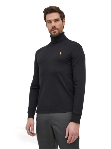 Huppari Polo by Ralph Lauren Roll Neck Cotton Sweatshirt Musta | 710853205001
