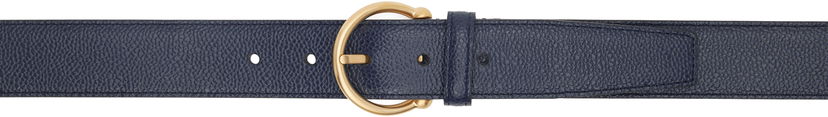 Vyöt Thom Browne Thom Browne Pebble Grain Round Buckle Belt Tummansininen | MCX067A-00198
