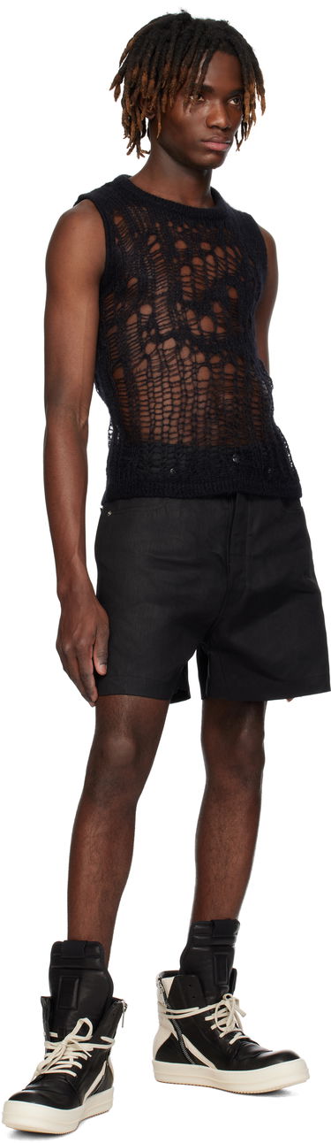Villapaita Rick Owens Rick Owens Hollywood Spider Sleeveless Sweater Musta | RU01E5605 KNETMH, 3