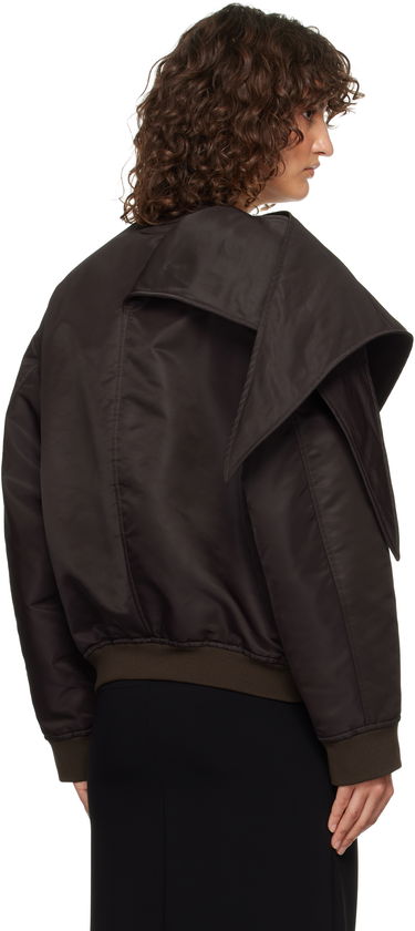 Bomber-takki Courrèges Courrèges Bow Collar Bomber Jacket Musta | 424CBL218NY0020, 2