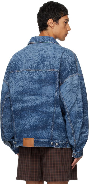 Takki Alexander Wang Alexander Wang Graffiti Oversized Denim Trucker Jacket Sininen | 6DC3252831, 2