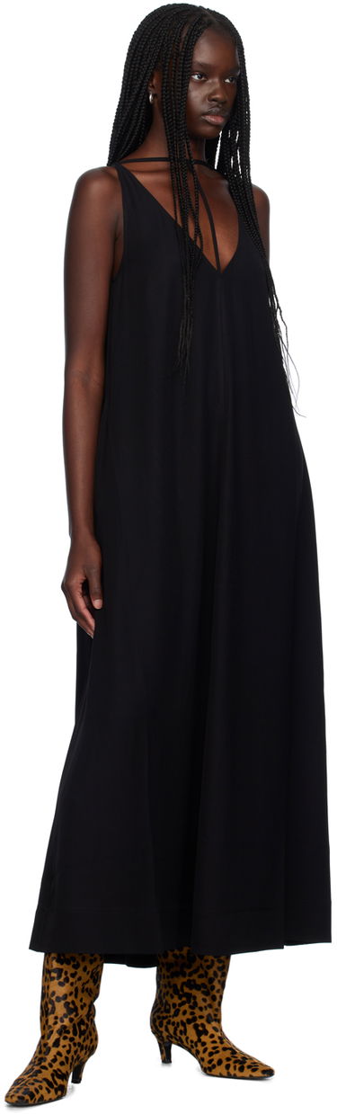 Mekko TOTEME T-Strap Maxi Dress Musta | 243-WRD0122-FB0020, 3