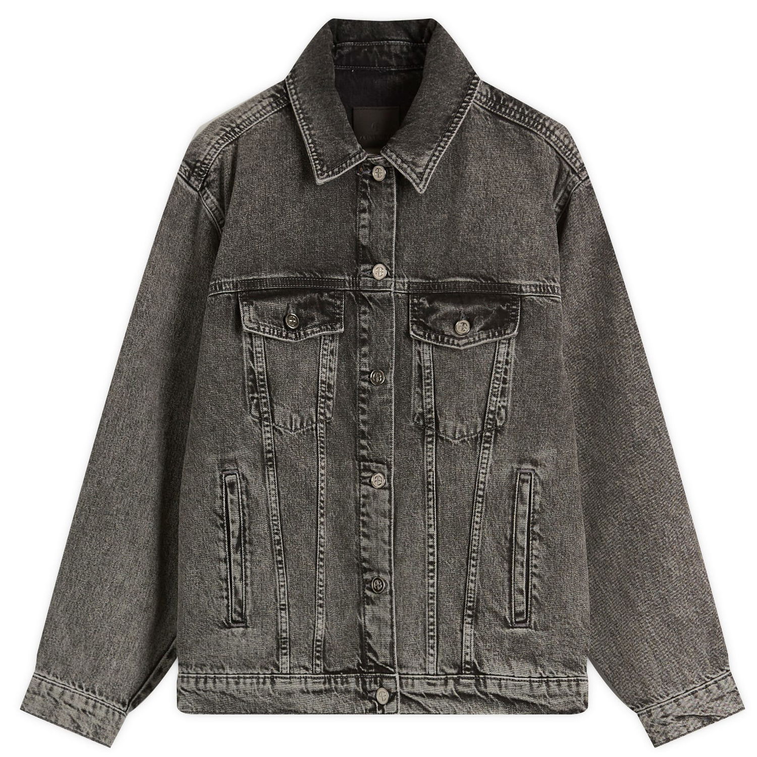 Takki Anine Bing Anine Bing Rory Denim Jacket, Size Medium Harmaa | A-01-10878-WHG6, 0