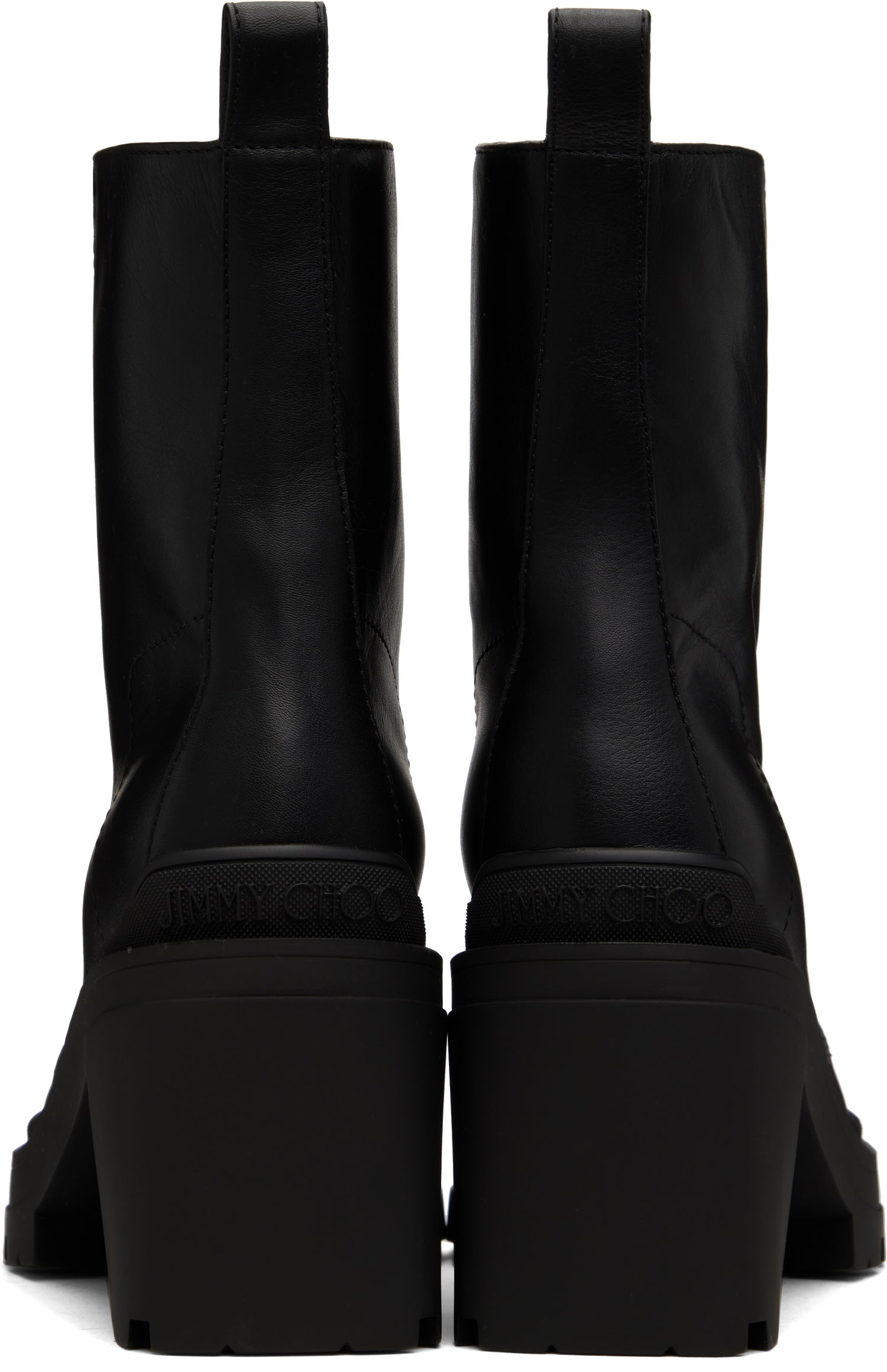 Kengänhoito Jimmy Choo Jimmy Choo Eugenie 80 Leather Boots Musta | EUGENIE 80 SQM, 1