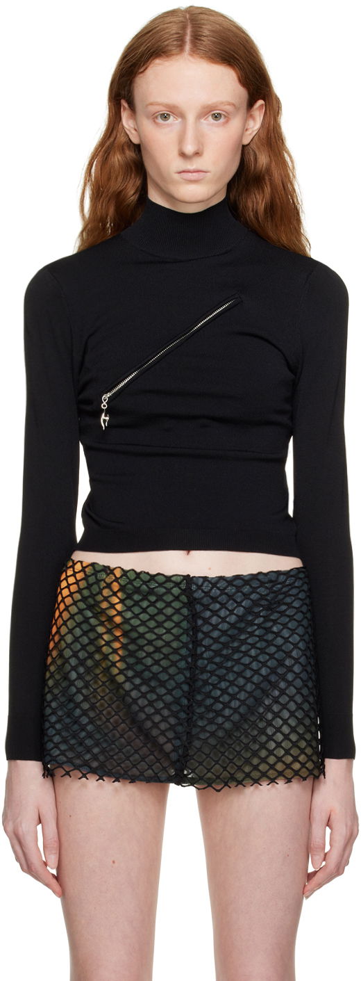 Villapaita Miaou Miaou Hannah Jewett Edition Otto Turtleneck Top Musta | 7066VCSBLK