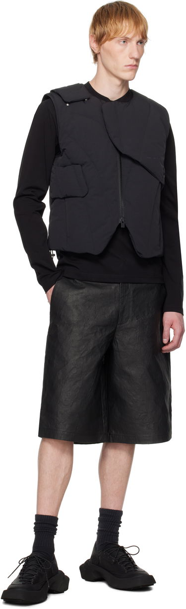 Shortsit HELIOT EMIL Armada Textured Wide-Leg Shorts Musta | SS25_M_10_195_BLK01, 3