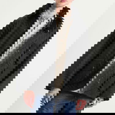 Takki Barbour Heritage + Modified Solway Wax Jacket Size Large Musta | MWX2479BK71, 2