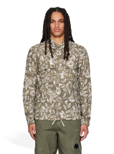 Paita C.P. Company Floral Shirt Vihreä | 14CMSH281A-006532P
