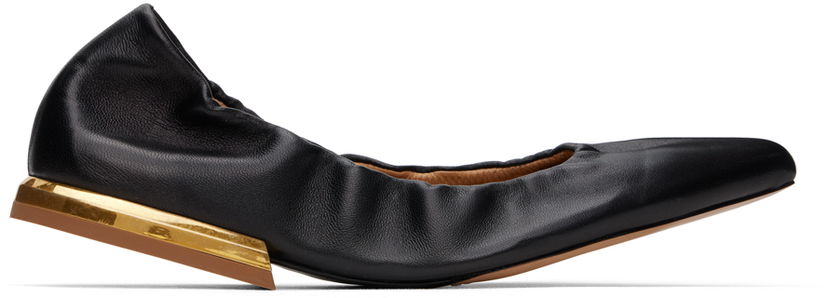 Vaatteet Dries Van Noten Dries Van Noten Leather Ballerina Flats Musta | WS241-1114-113