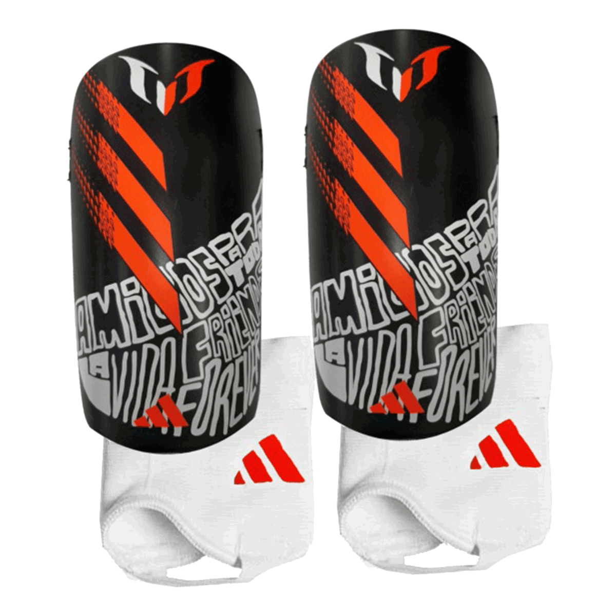 Urheiluvälineet adidas Originals Messi Shin Guards with Ankle Guards Monivärinen | HF9722, 0