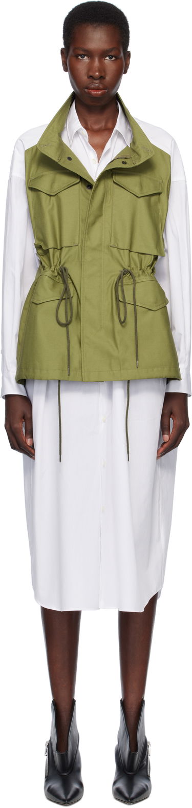 Liivi Junya Watanabe Junya Watanabe Shirt Midi Dress Vihreä | JO-O028-051, 0