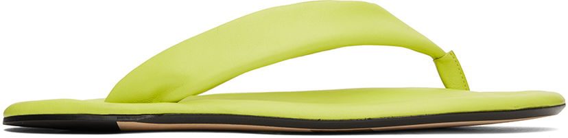 Tennarit ja kengät BY FAR BY FAR Dasha Leather Thong Sandals Vihreä | 23SSDASAPLNAP