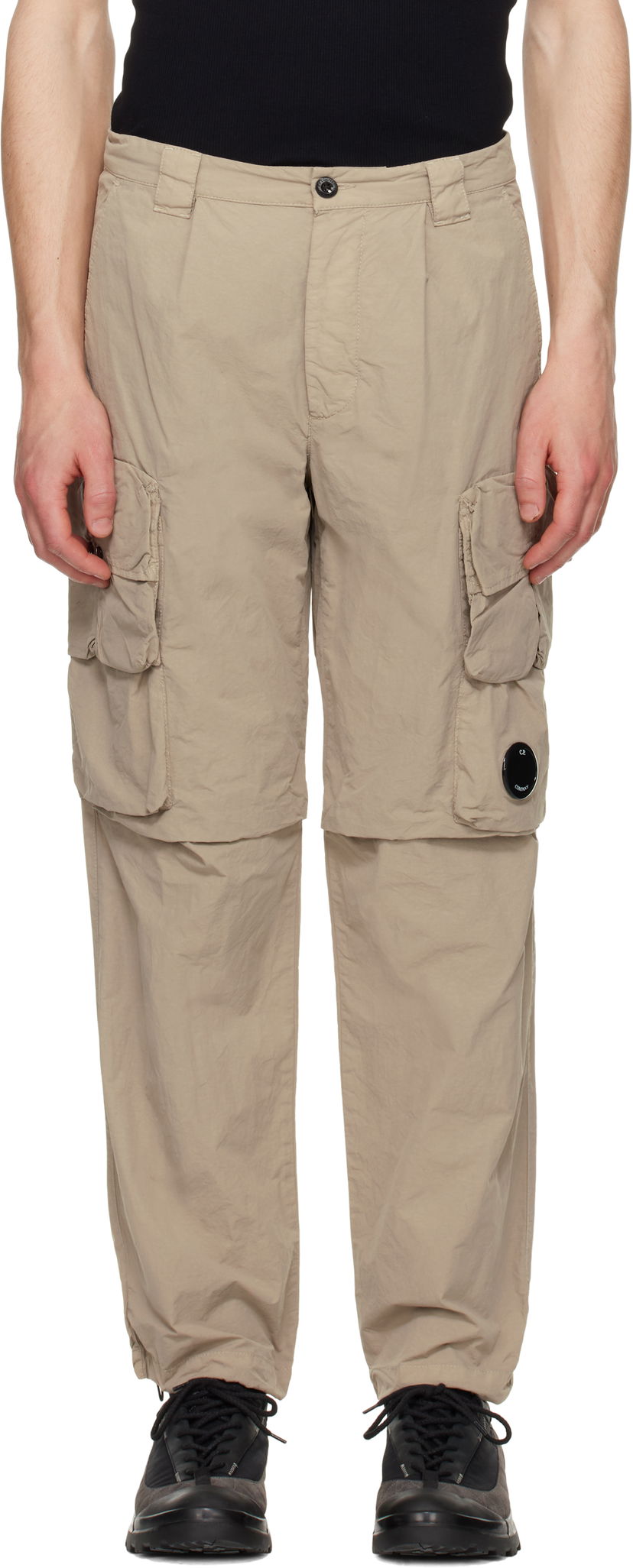 Cargo housut C.P. Company C.P. Company Flatt Nylon Cargo Pants Beige | 18CMPA170A-005991G