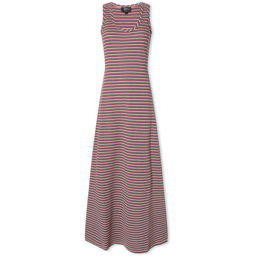 Mekko A.P.C. Shelly Striped Maxi Dress Punainen | COGCG-F35096-FAG