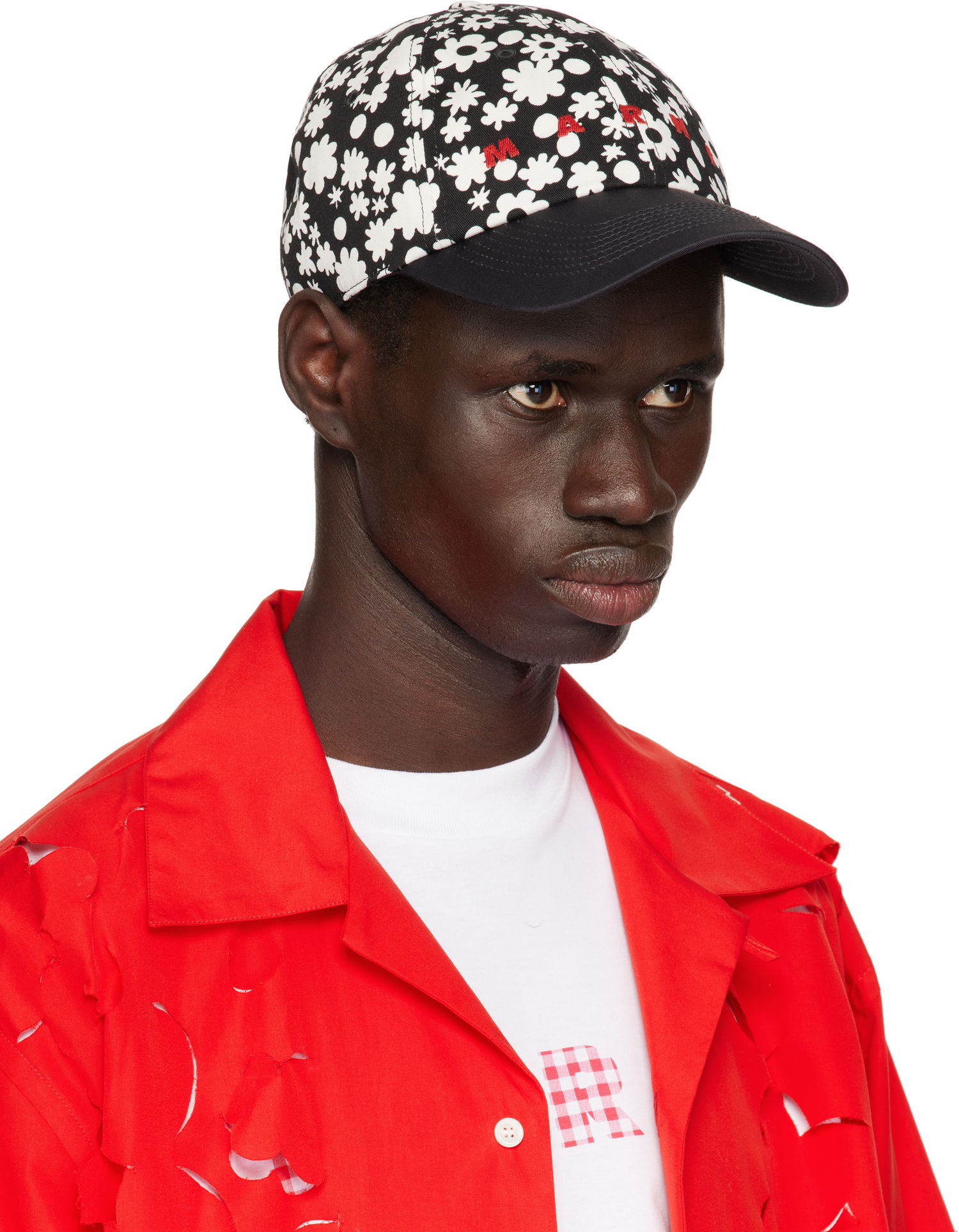 Korkki Marni Marni Pop Fields Logo Baseball Cap Musta | CLZC0108PS UAC016, 1