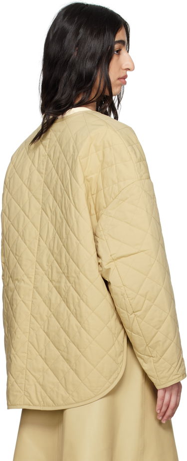 Puffer takki TOTEME TOTEME Quilted Snap Button Jacket Beige | 242-WRO1116-FB0157, 2