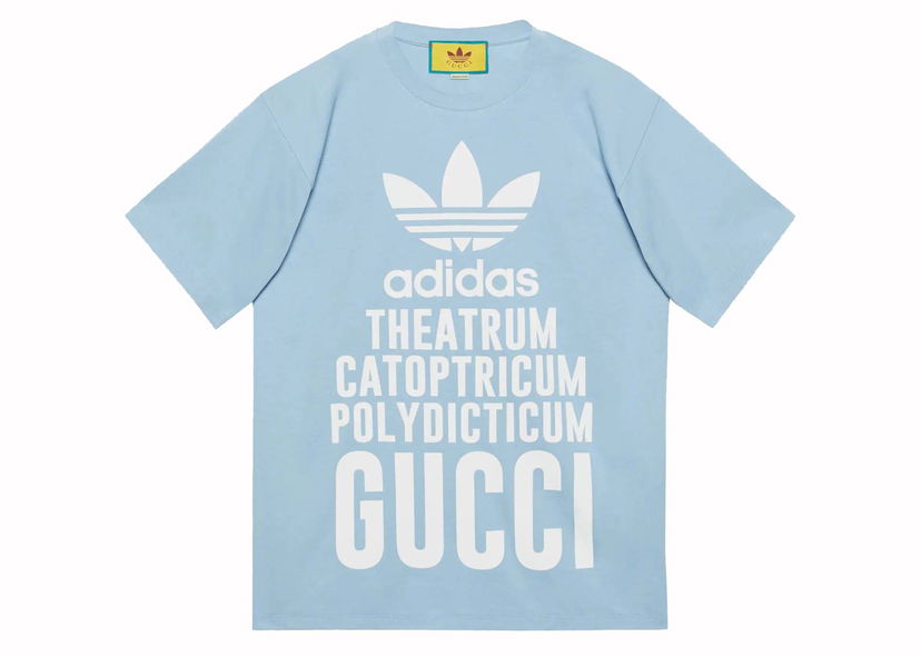 T-paita Gucci x Adidas T-Shirt Blue Sininen | 616036 XJEW2 4709