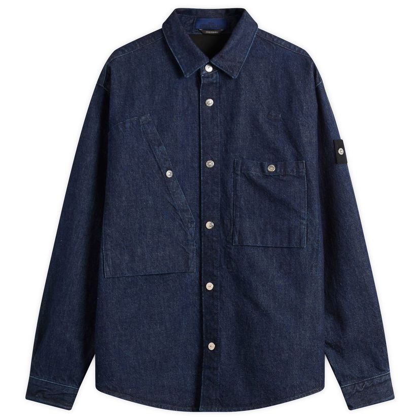 Paita Stone Island Denim Overshirt Tummansininen | K2S151100008-VJ201