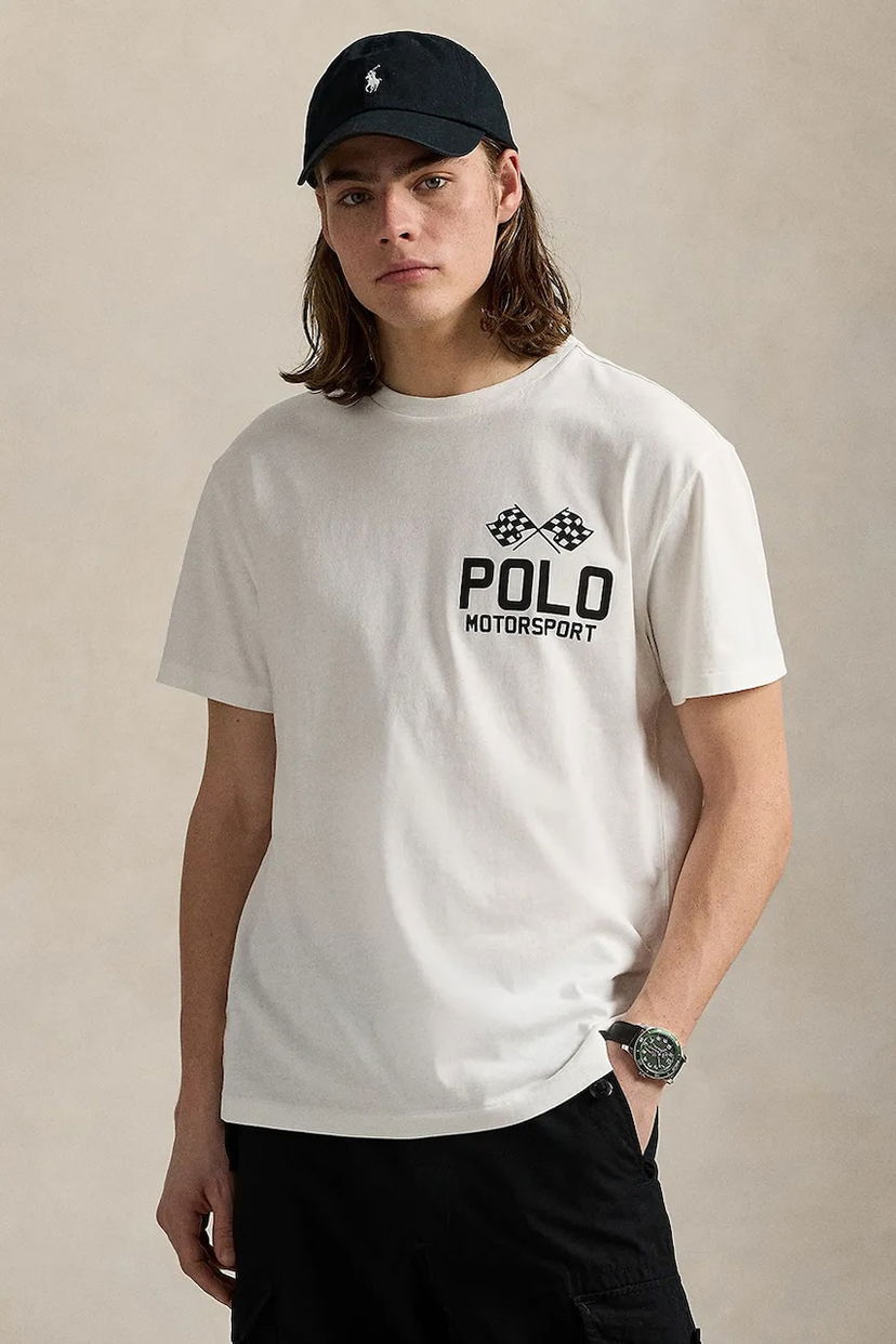T-paita Polo by Ralph Lauren Polo Ralph Lauren Motorsport Graphic T-Shirt Valkoinen | 710972611