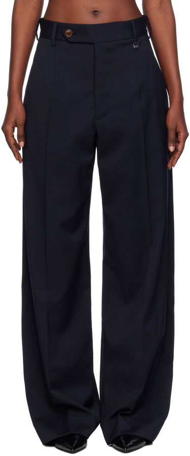 Housut Vivienne Westwood Vivienne Westwood Lauren Wide-Leg Trousers Tummansininen | 1F01000Z-W018V-, 0