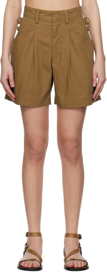 Shortsit ISABEL MARANT Isabel Marant Fairy Pleated Shorts Ruskea | SH0221FA-C2F01I, 0