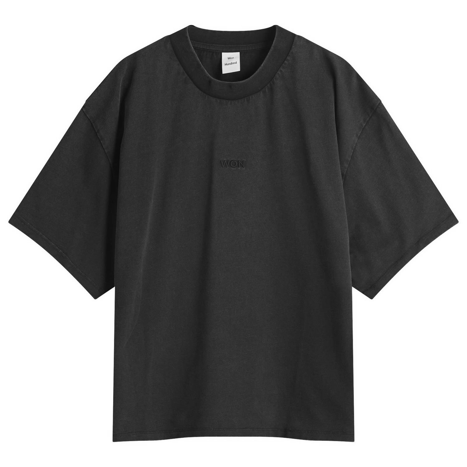 Crop top Won Hundred Staff Boxy T-Shirt, Size Large Musta | 3728-12089, 0