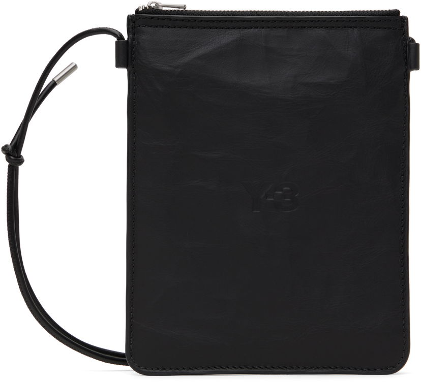 Olkalaukku Y-3 Y-3 Leather Crossbody Pouch Musta | JD2914