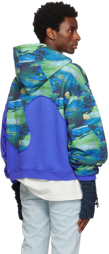Huppari ERL Paneled Graphic Hoodie Sininen | ERL06T038, 2