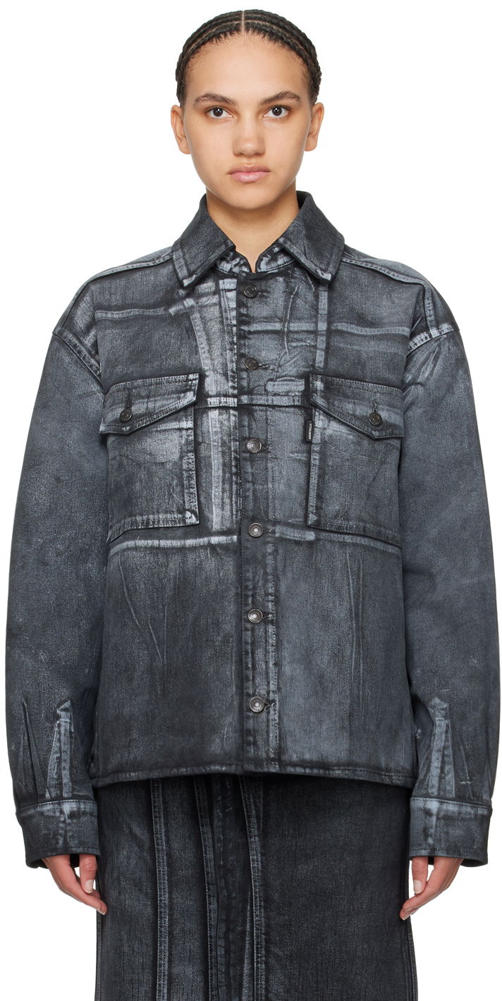 Takki Ottolinger Ottolinger Printed Denim Jacket Harmaa | 1700412