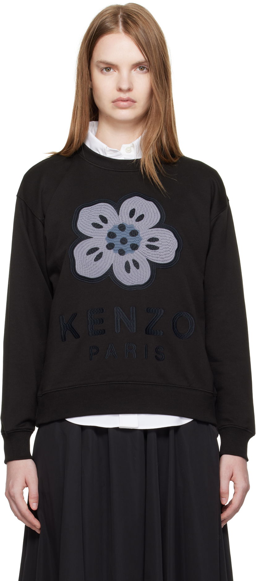 Huppari KENZO Kenzo Paris 'Boke Flower' Embroidered Sweatshirt Musta | FF62SW2554MF