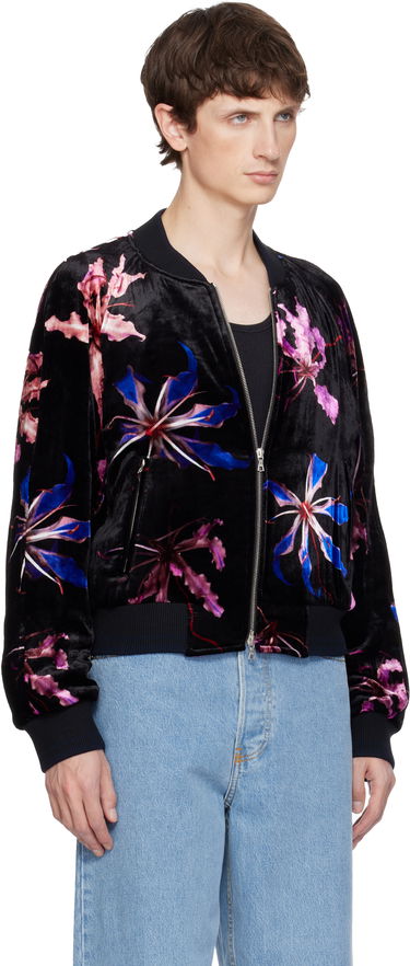 Bomber-takki Dries Van Noten Dries Van Noten Floral-print Velvet Bomber Jacket Monivärinen | 252-020523-2003, 1