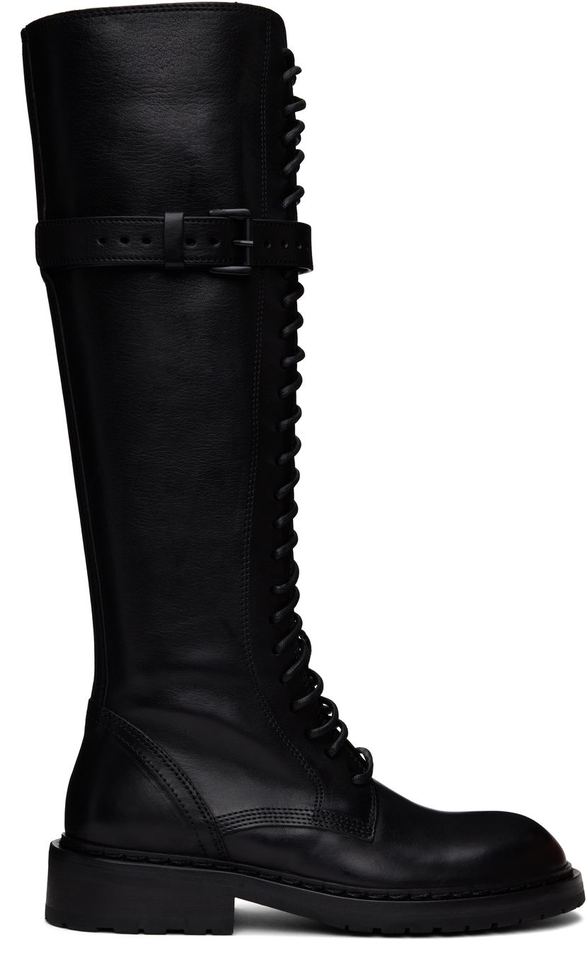 Vaatteet Ann Demeulemeester Ann Demeulemeester High Danny Tall Boots Musta | B0010063 LT047