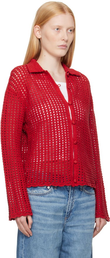 Villapaita rag & bone Rag & Bone Khloe Knit Cardigan Punainen | WAS25P020BR20, 1